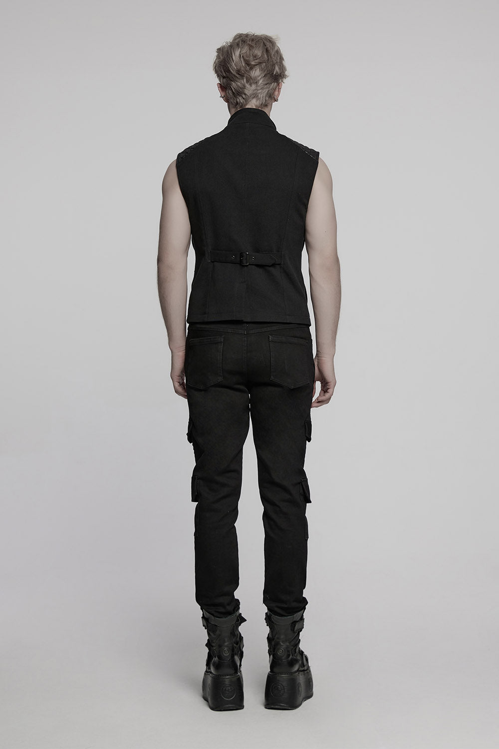 mens dark moto armored vest shirt