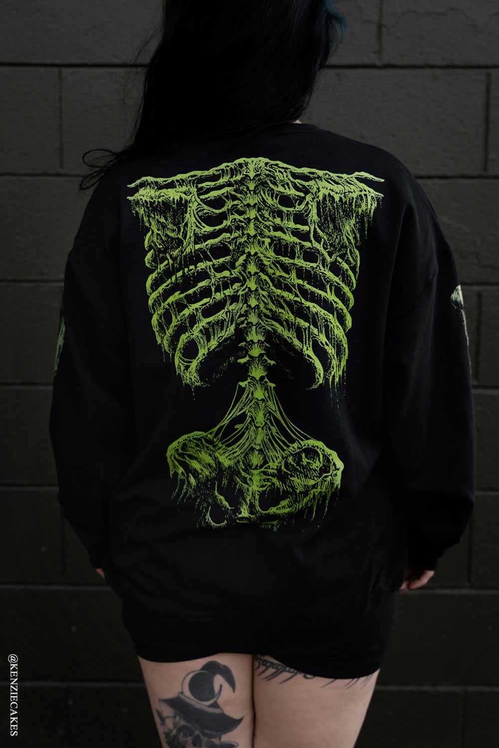 Zombie Rot Skeleton Sweatshirt [Monster Green]