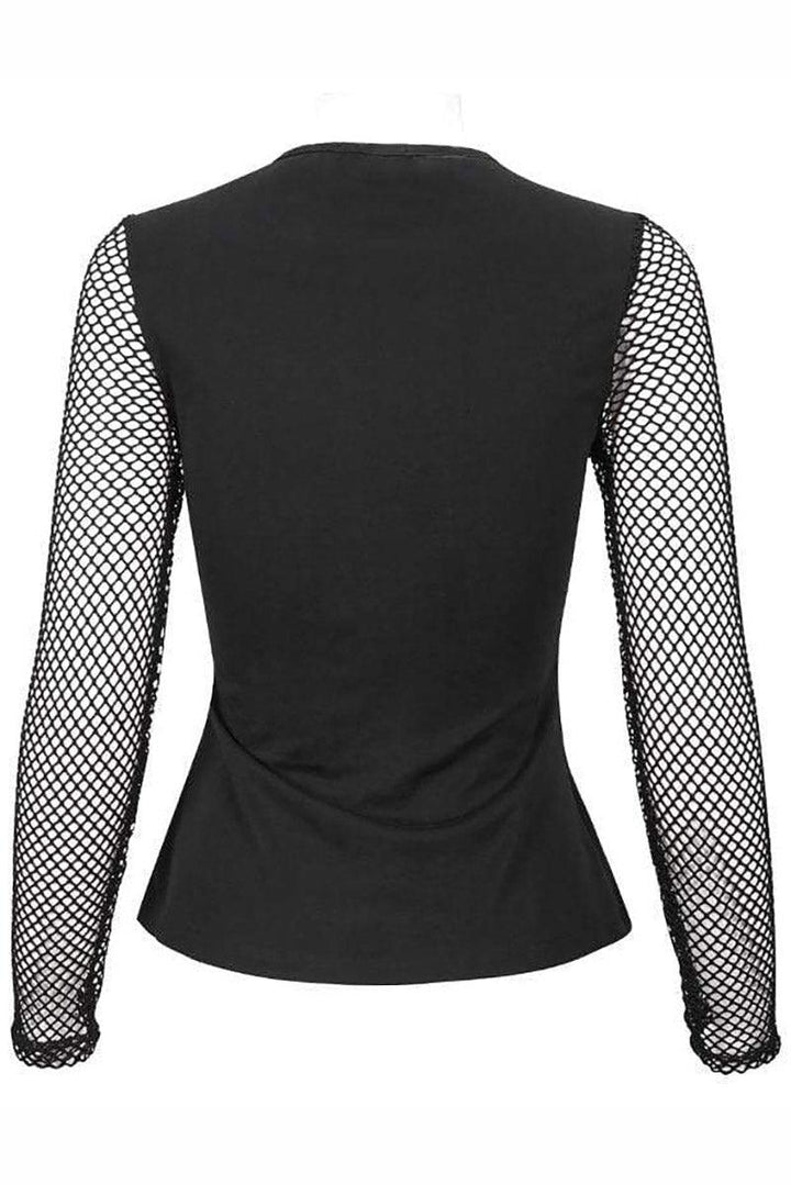 Daily Ritual Fishnet Top - womens tops - VampireFreaks - Devil Fashion