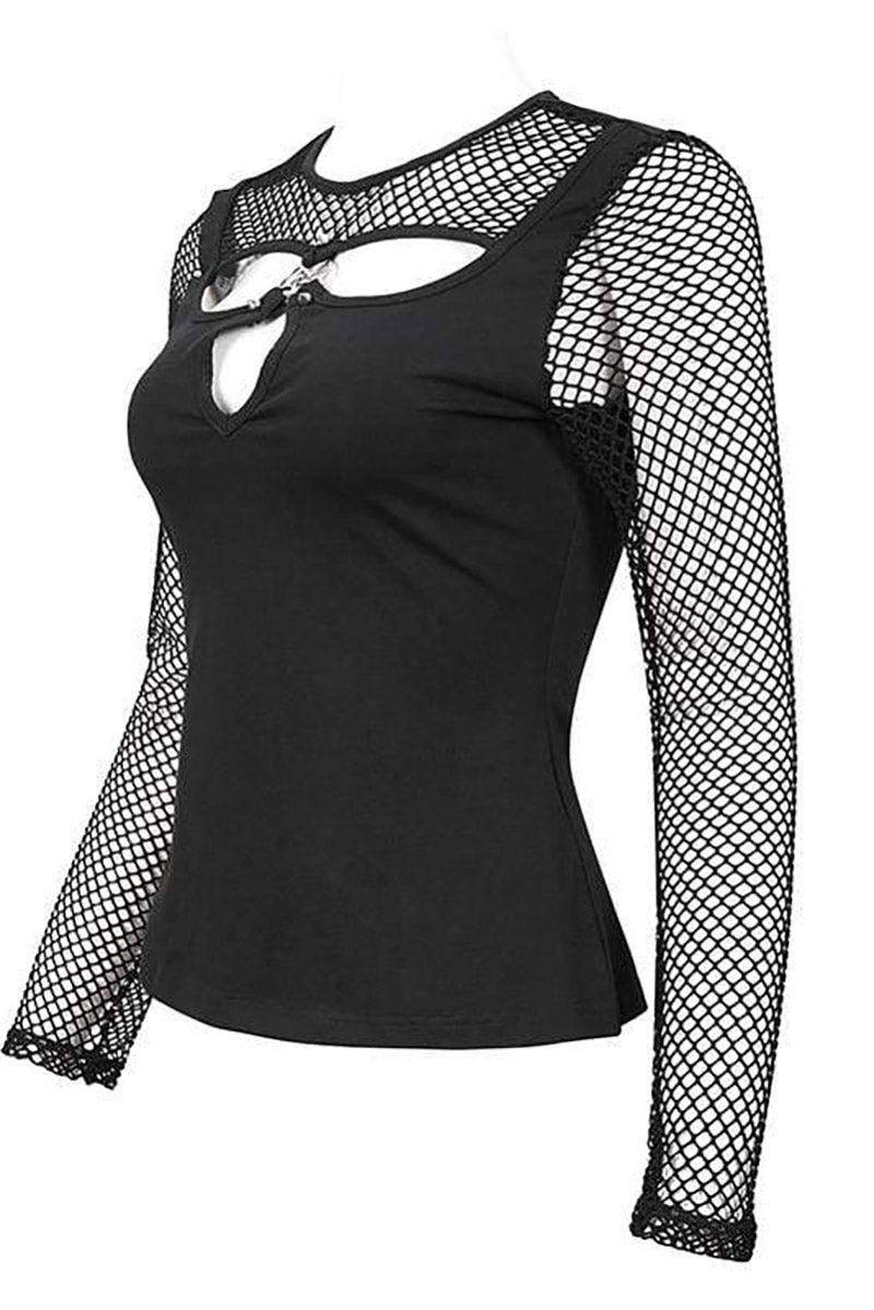 Daily Ritual Fishnet Top - womens tops - VampireFreaks - Devil Fashion