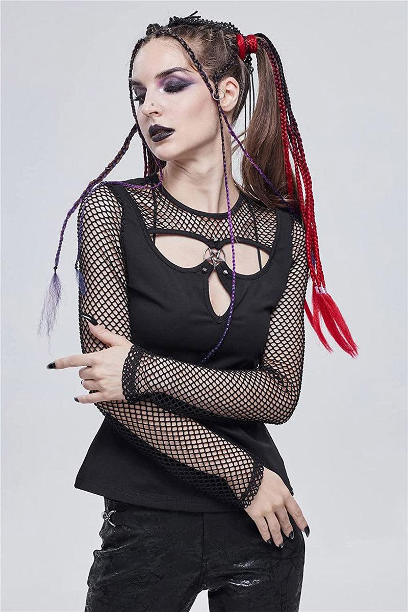 Daily Ritual Fishnet Top - womens tops - VampireFreaks - Devil Fashion