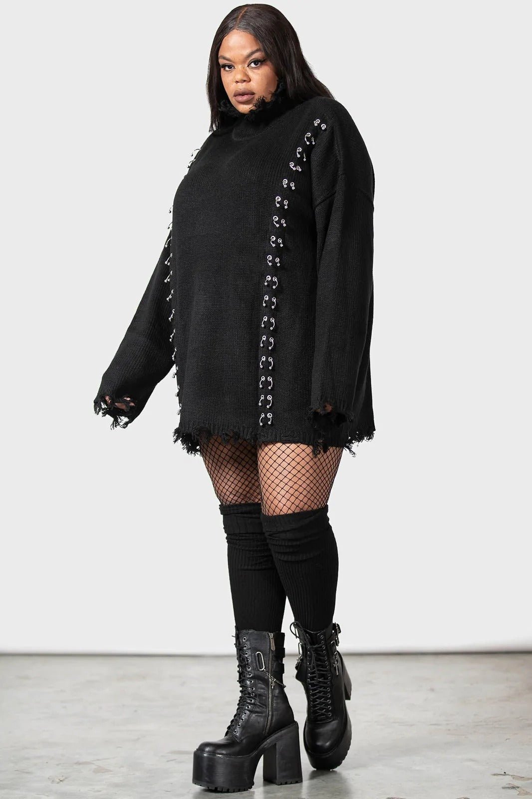 Daith Knit Sweater [UNISEX] - mens outerwear - VampireFreaks - Killstar