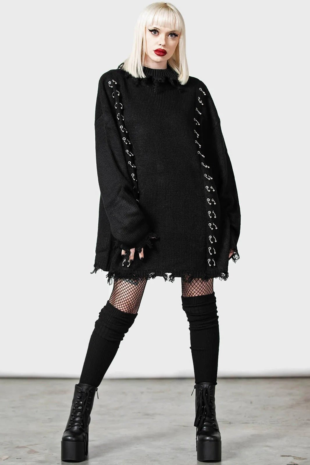 Daith Knit Sweater [UNISEX] - mens outerwear - VampireFreaks - Killstar