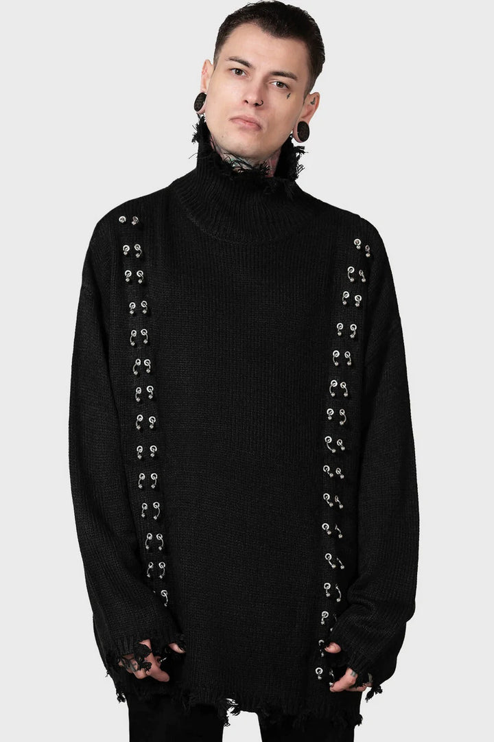 Daith Knit Sweater [UNISEX] - mens outerwear - VampireFreaks - Killstar