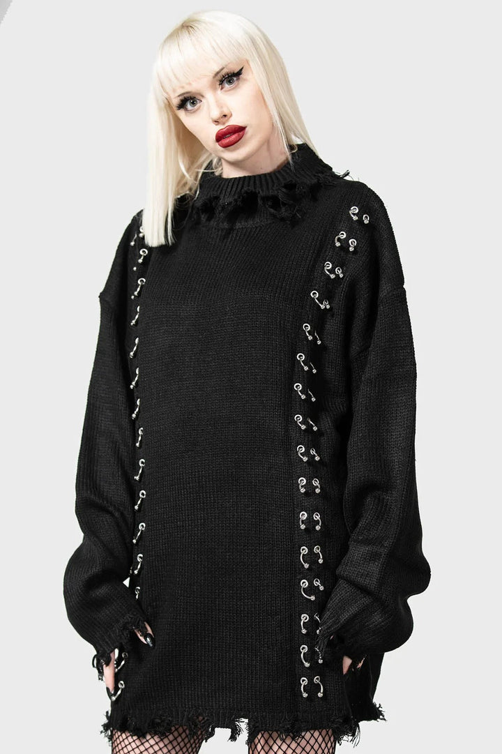 Daith Knit Sweater [UNISEX] - mens outerwear - VampireFreaks - Killstar