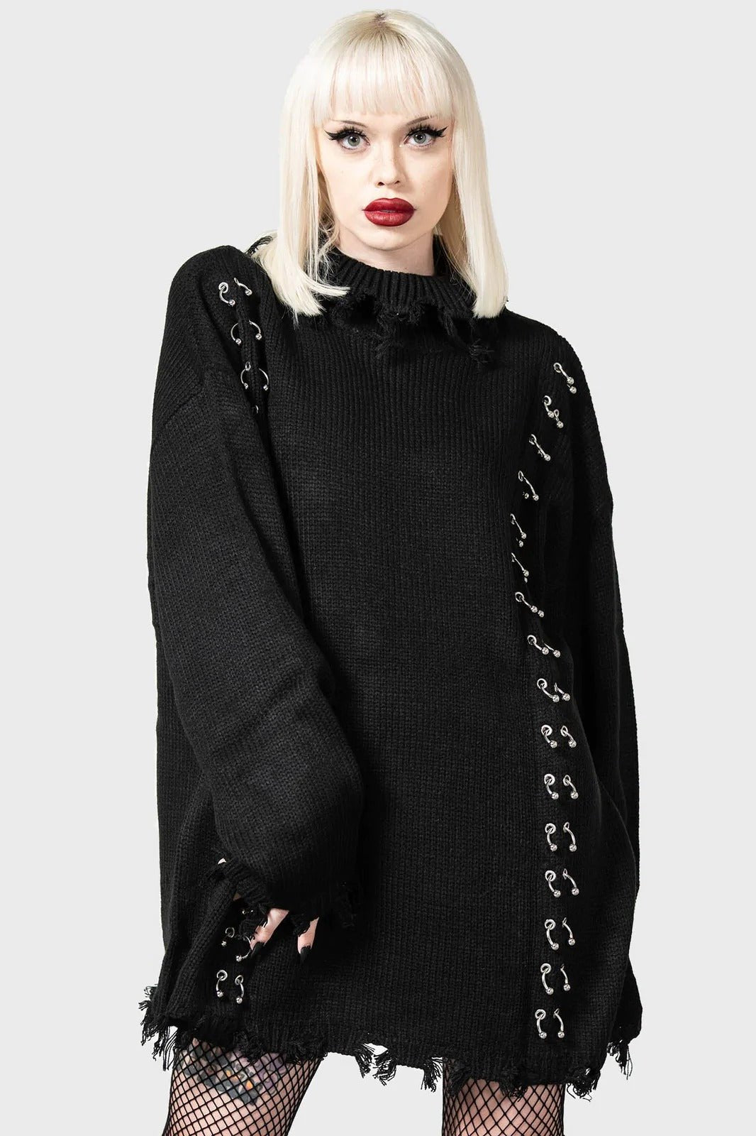 Daith Knit Sweater [UNISEX] - mens outerwear - VampireFreaks - Killstar