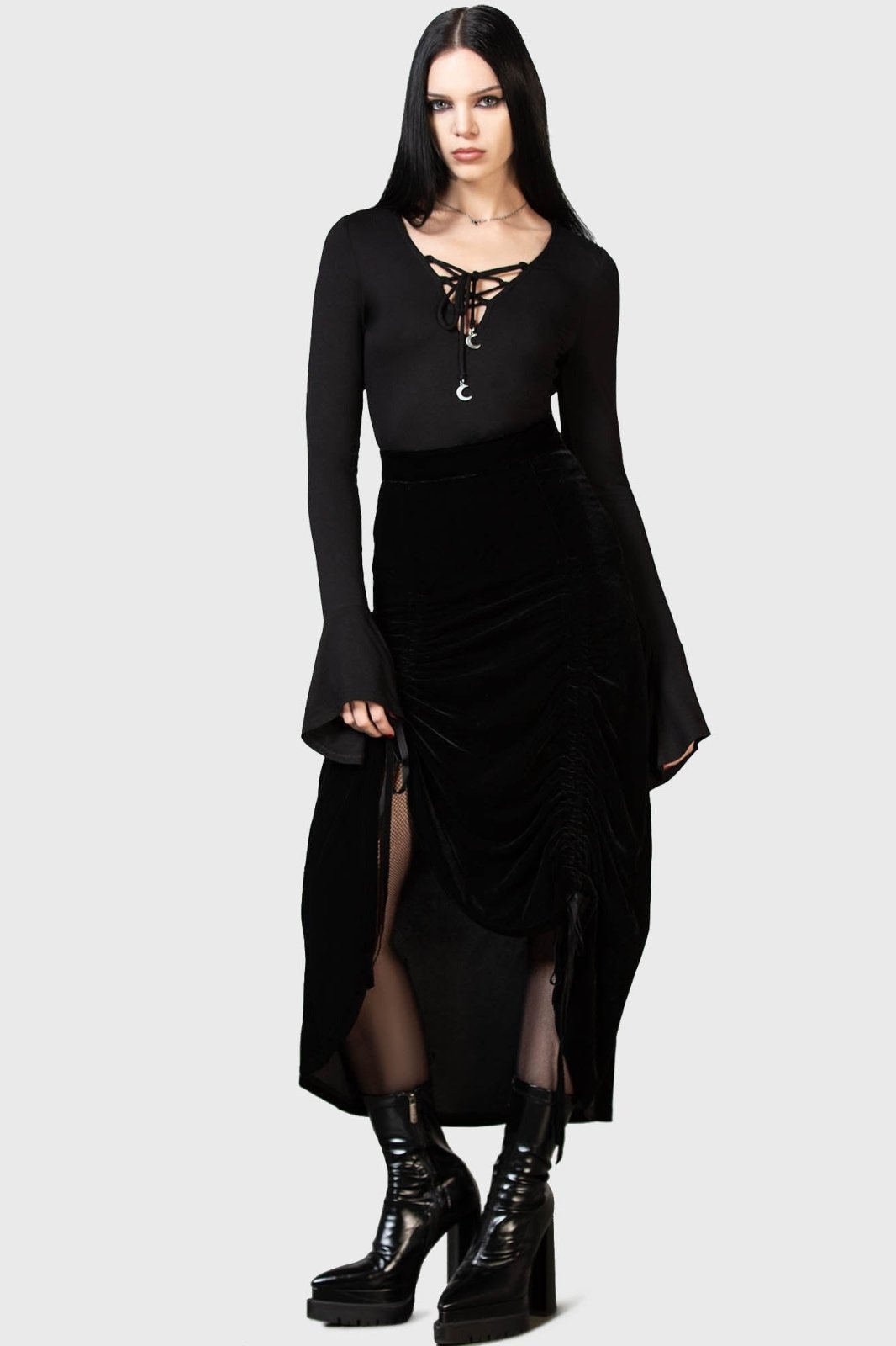 Daldina Midi Skirt - skirts - VampireFreaks - Killstar