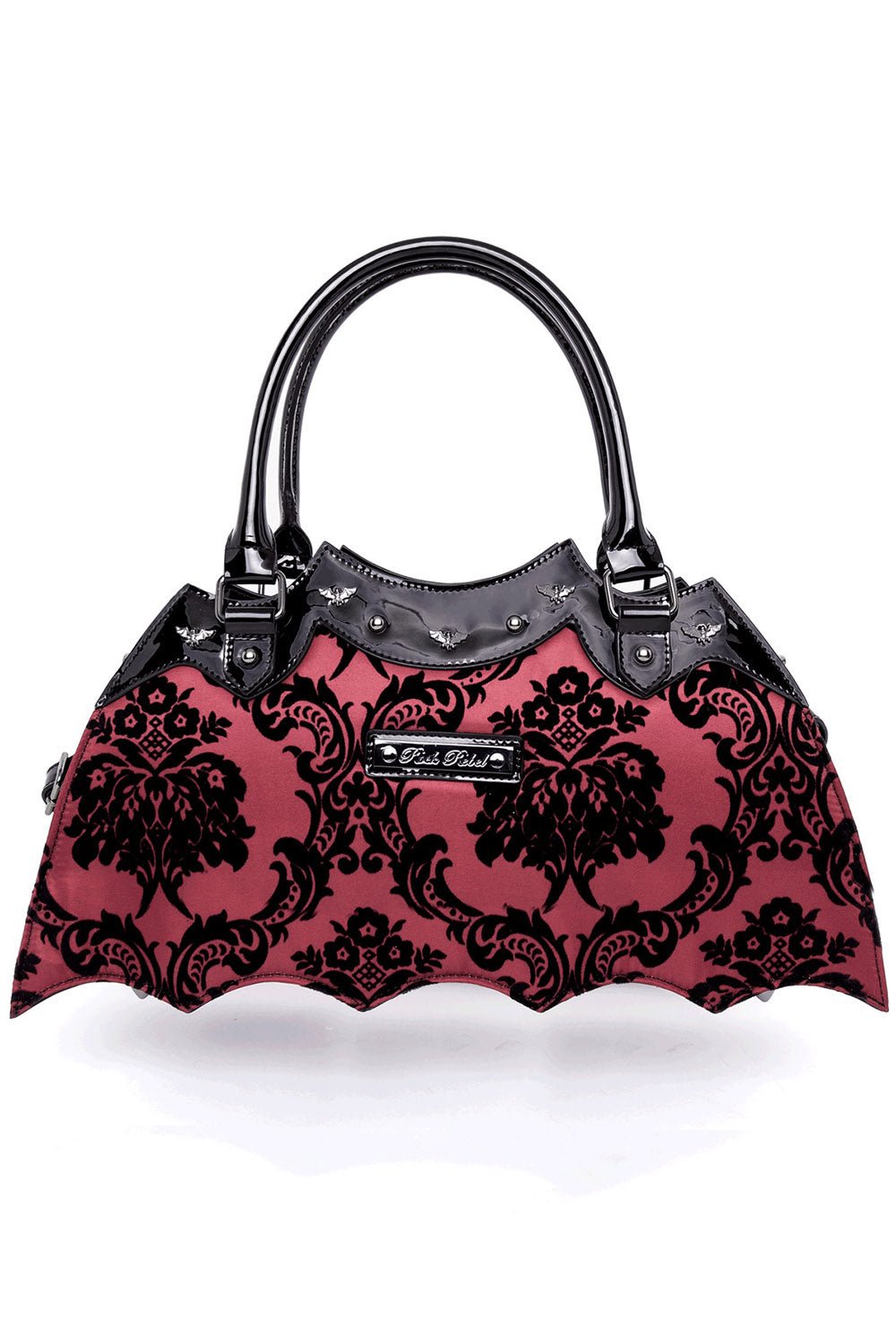 Damask Bat Handbag [RED]