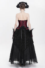 vampire goth romantic goth lace-up top