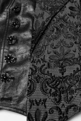 mens ornate button gothic vest by punk rave