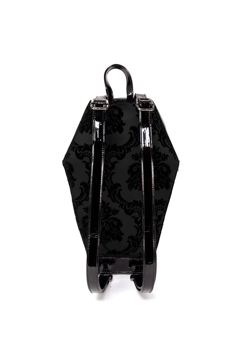 Damask Coffin Backpack [BLACK] - bags & wallets - VampireFreaks - Rock Rebel