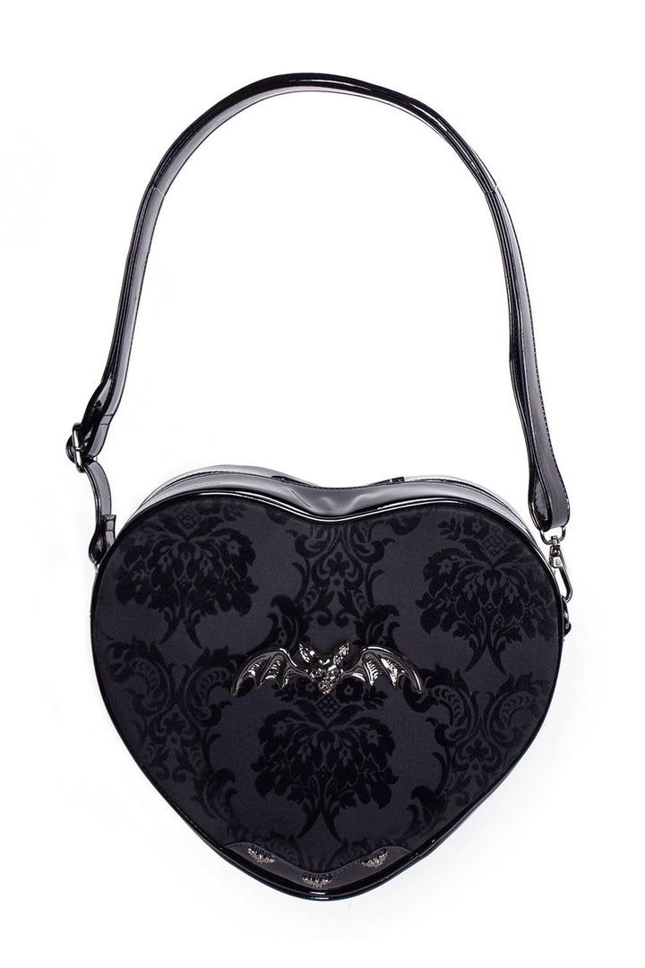 Damask Heart Shoulder Bag [Black] - bags & wallets - VampireFreaks - Rock Rebel