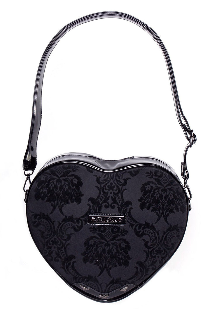 Damask Heart Shoulder Bag [Black] - bags & wallets - VampireFreaks - Rock Rebel