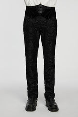 mens goth straight-leg pants