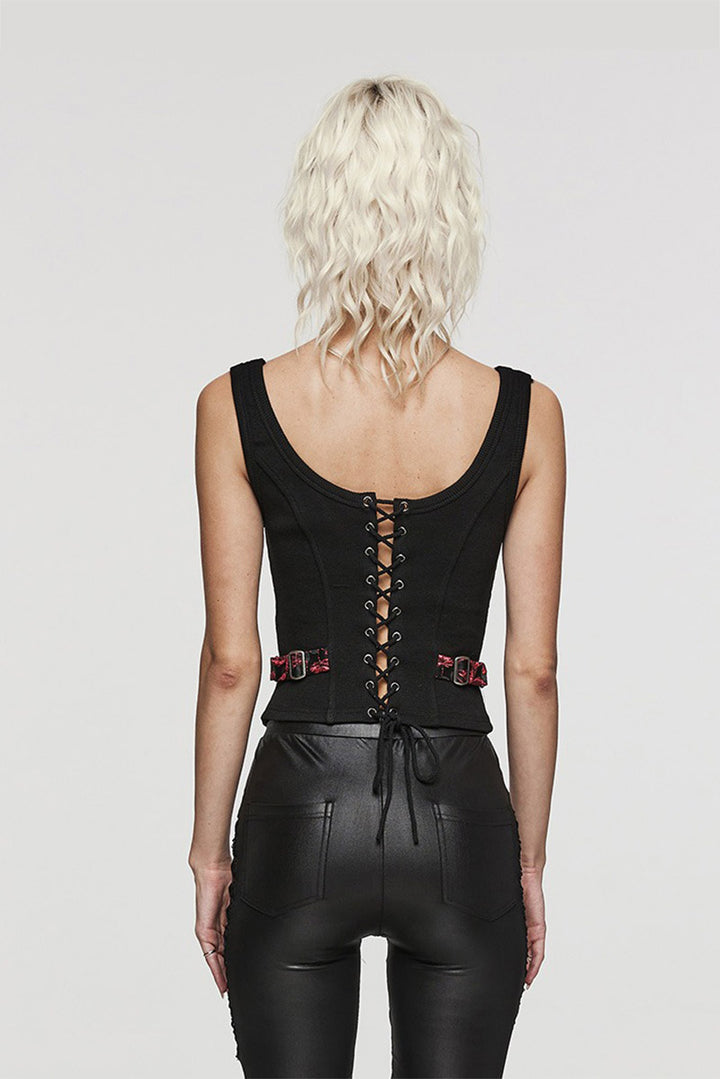 buckled gothic womens corset top