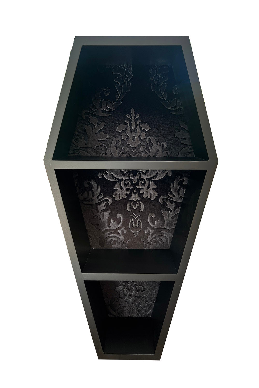 black gothic coffin shelf