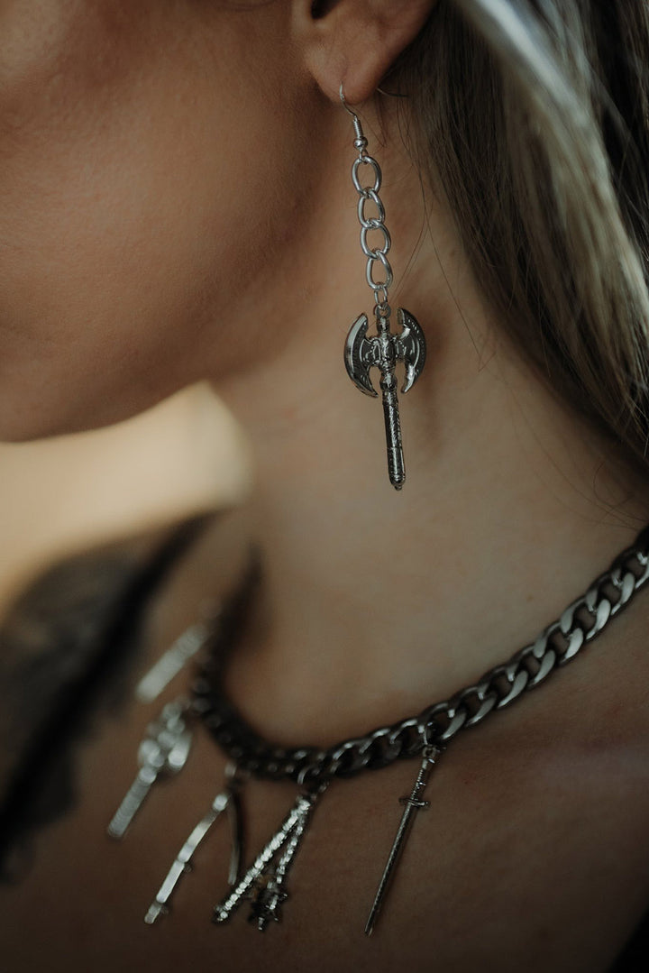 heavymetal styled earrings