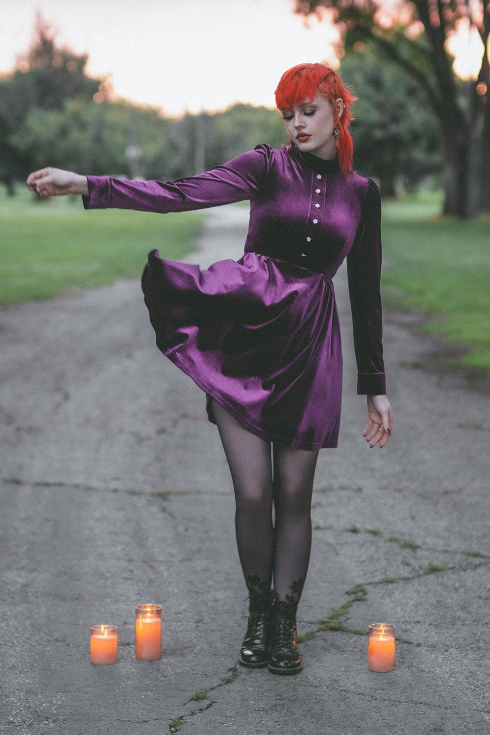 Daphne Dress [PURPLE] - dresses - VampireFreaks - Lively Ghosts