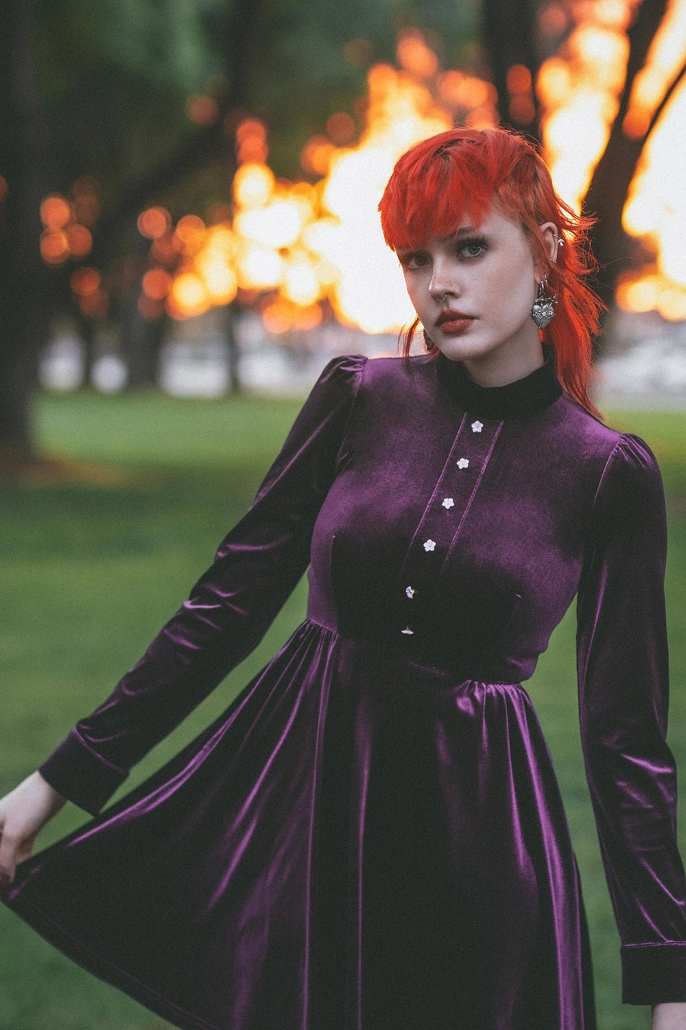 Daphne Dress [PURPLE] - dresses - VampireFreaks - Lively Ghosts