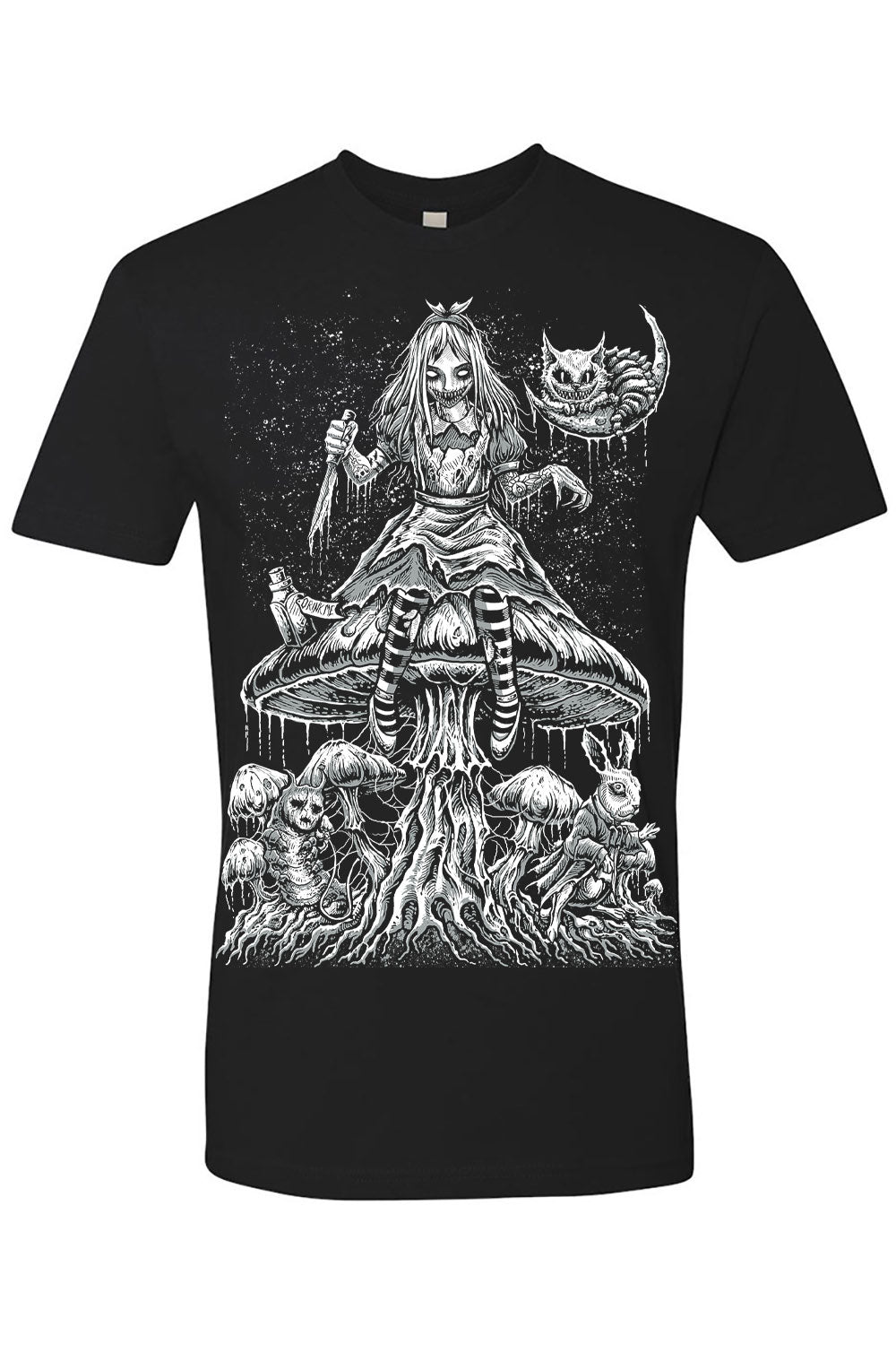 emo alice in wonderland t-shirt