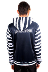 Dark Alice Striped Hoodie - mens outerwear - VampireFreaks - VampireFreaks