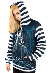 Dark Alice Striped Hoodie - mens outerwear - VampireFreaks - VampireFreaks