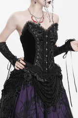 black velvet womens gothic corsets