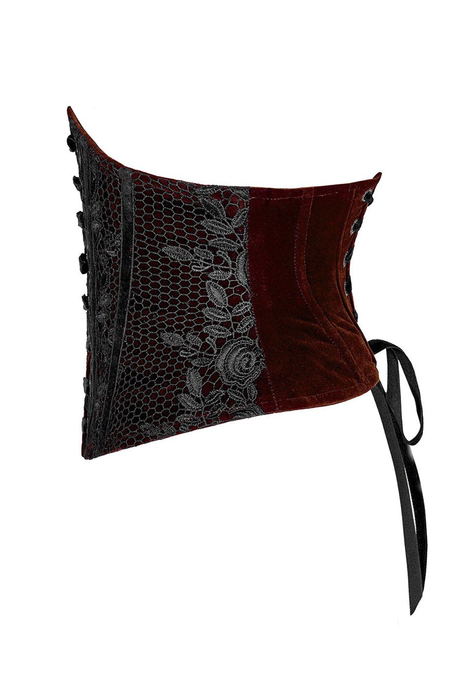 vintage red and black gothic corset
