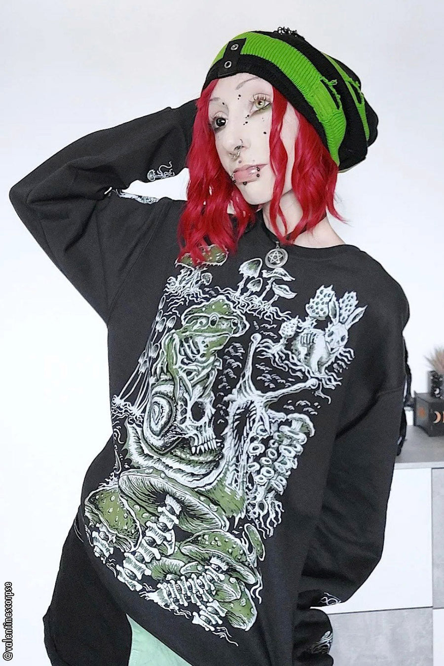 Dark Cottagecore Sweatshirt - mens outerwear - VampireFreaks - VampireFreaks