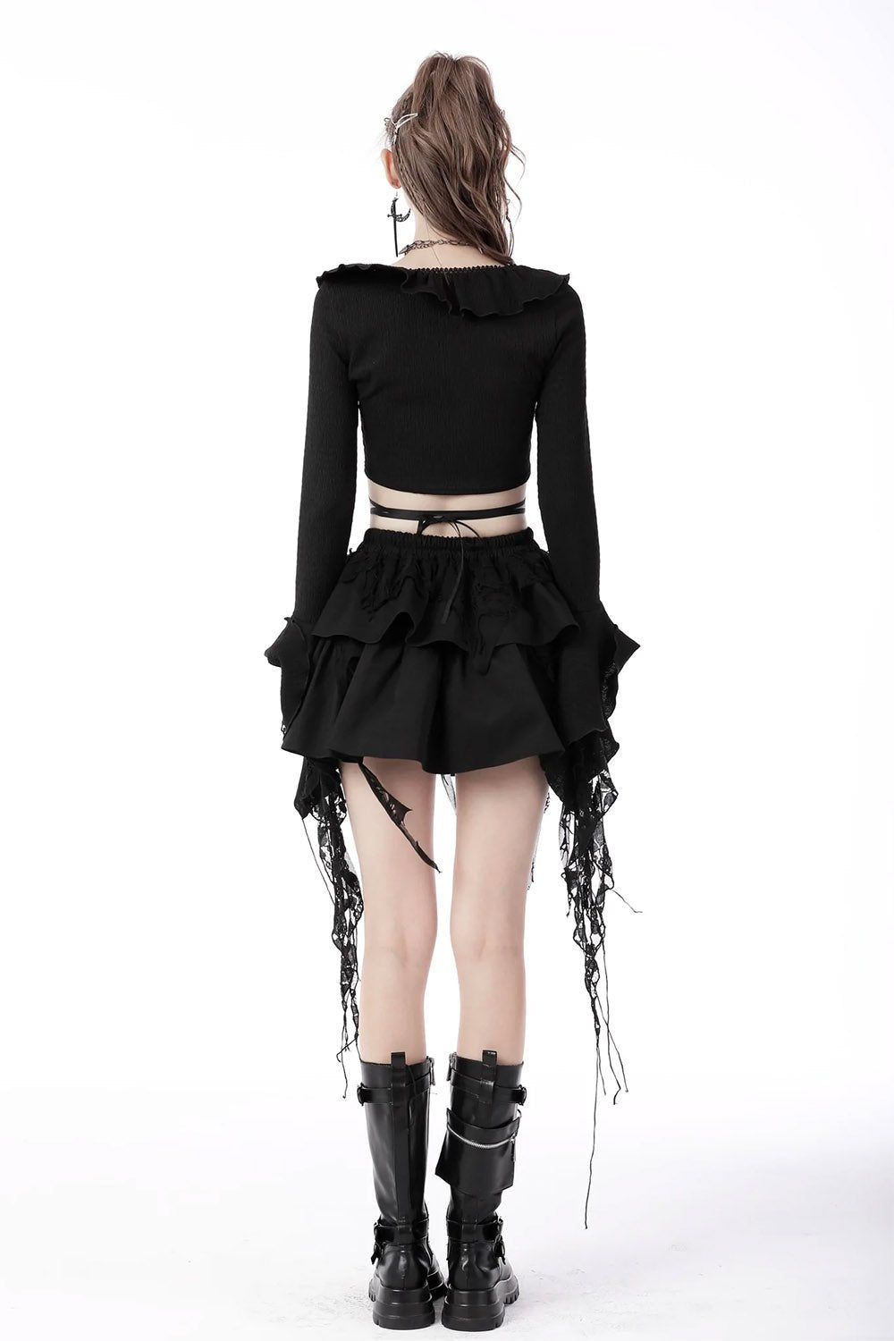 Dark Creature Ruffle Skirt - skirts - VampireFreaks - Dark In Love