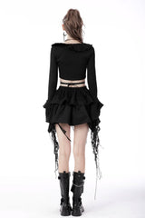 Dark Creature Ruffle Skirt - skirts - VampireFreaks - Dark In Love