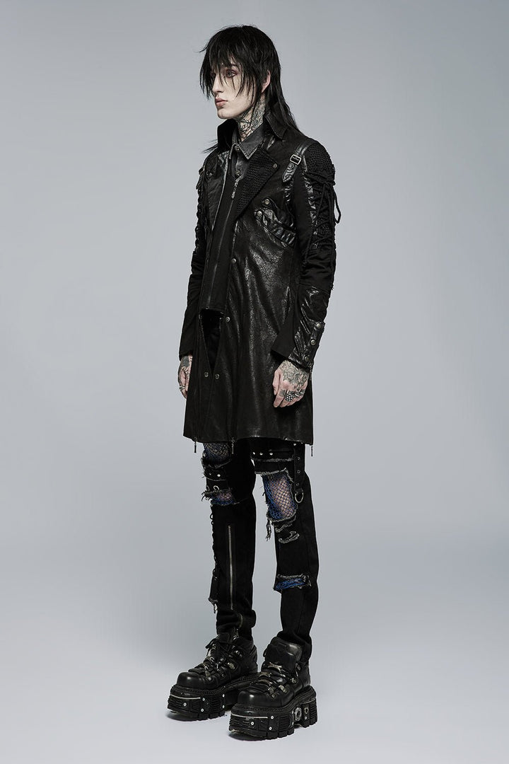 Dark Defender Coat [BLACK] [MENS] - mens outerwear - VampireFreaks - Punk Rave