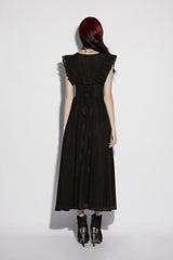 maxi gothic rose cut-out dress