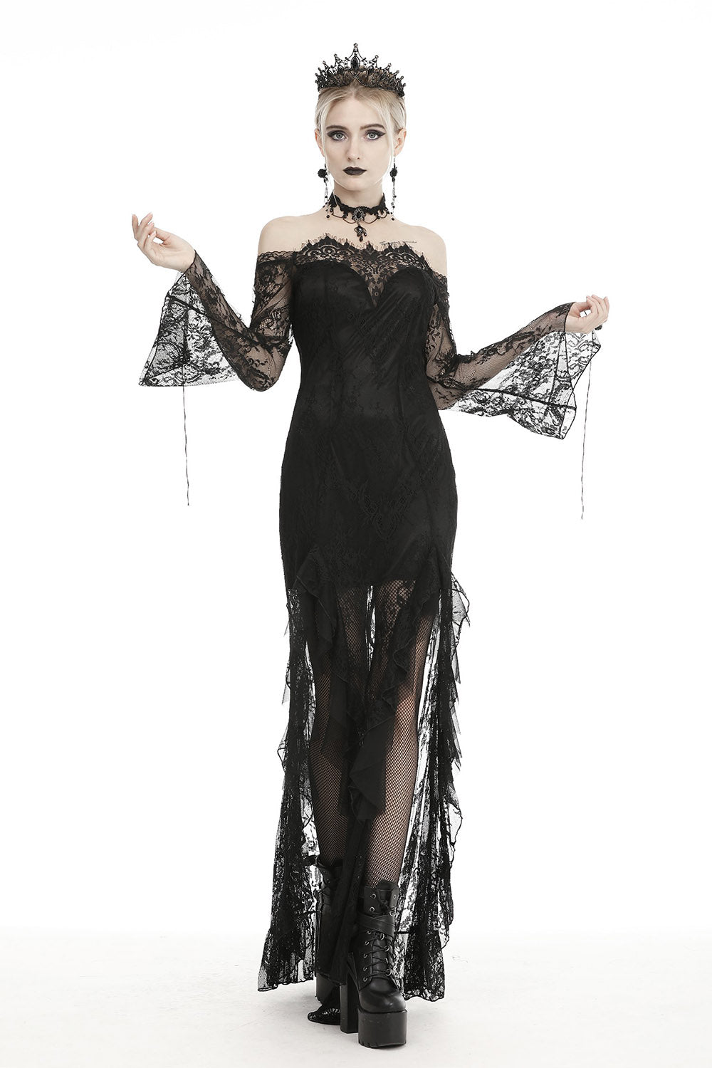 Dark Enchantment High Low Gothic Dress - dresses - VampireFreaks - Dark In Love