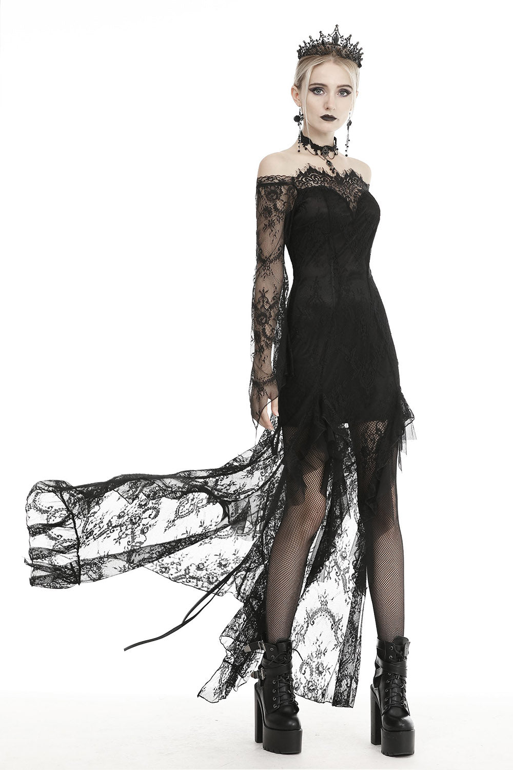 Dark Enchantment High Low Gothic Dress - dresses - VampireFreaks - Dark In Love