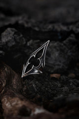 stainless steel goth ring by lively ghosts