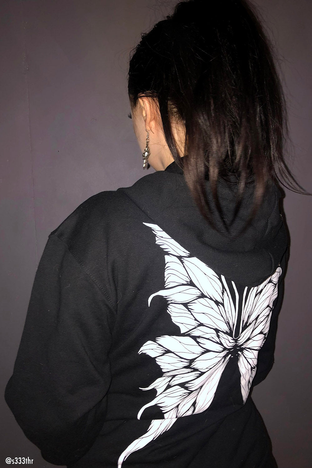 Dark Fairy Hoodie Zipper or Pullover Zipper Hoodie S