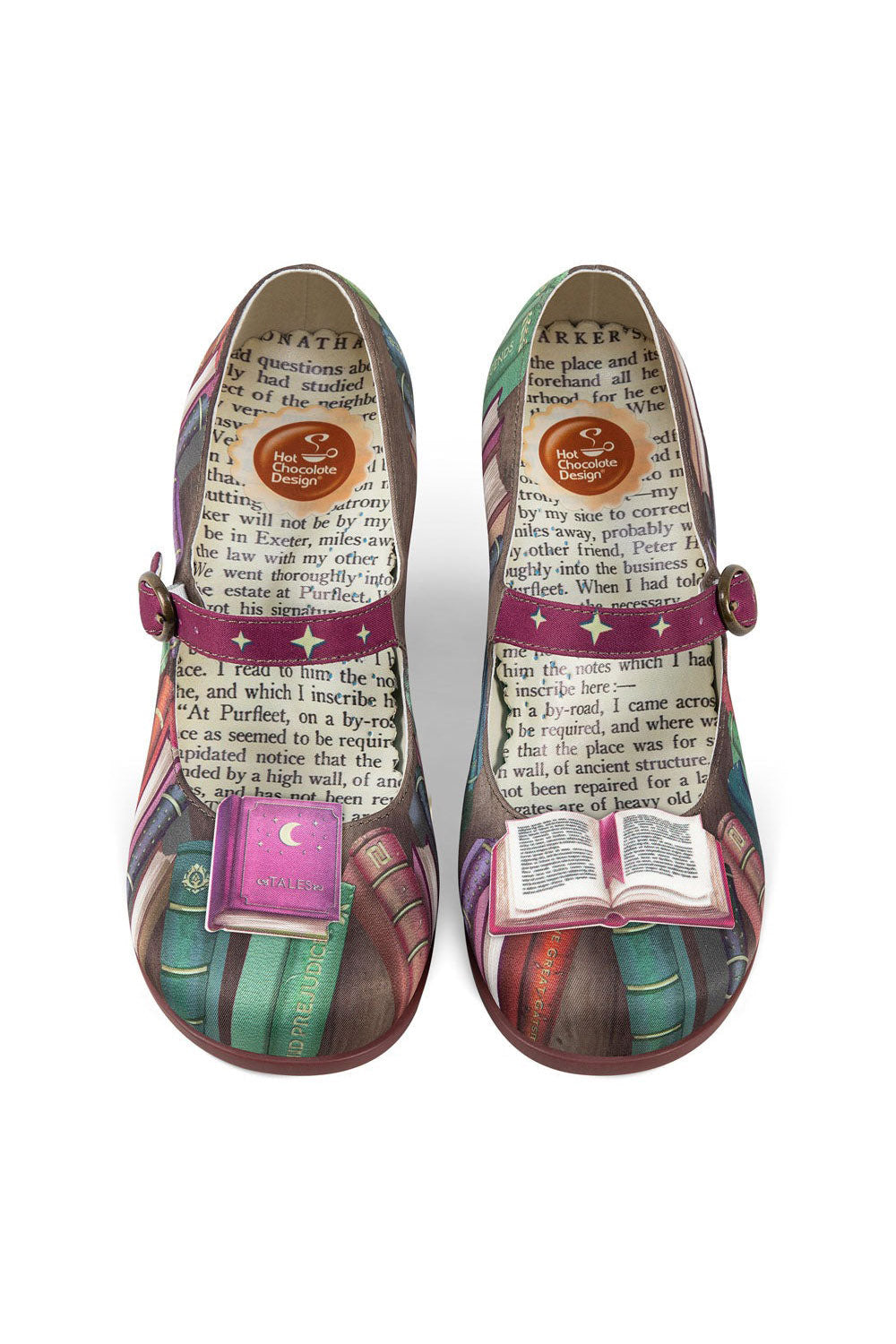 nerdy book lover shoes by hot chocolate designs 