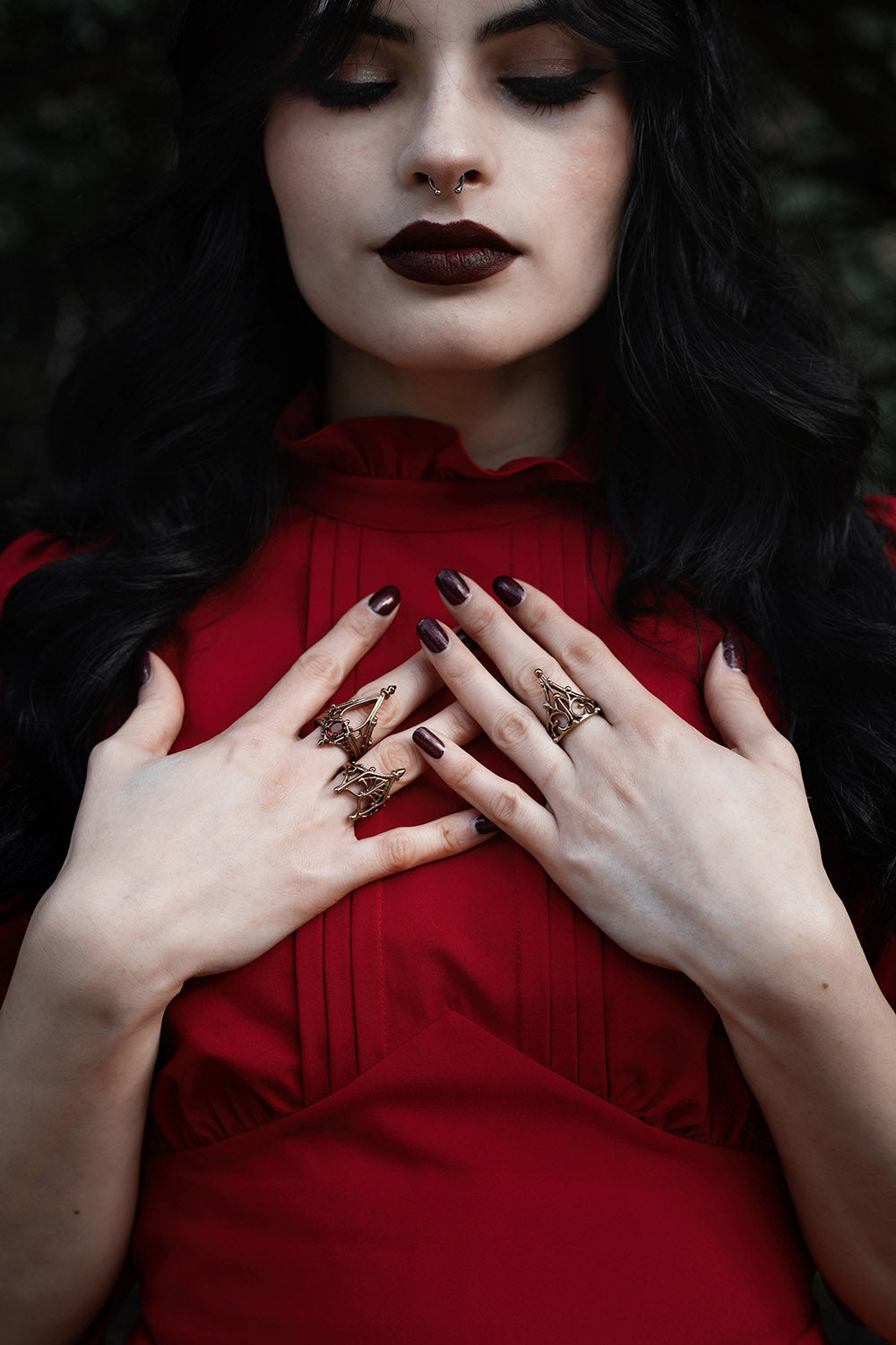 romantic goth rings