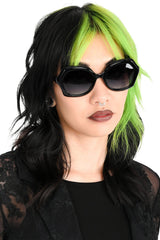 tinted 400 UV-protection black oversized gothic sunglasses