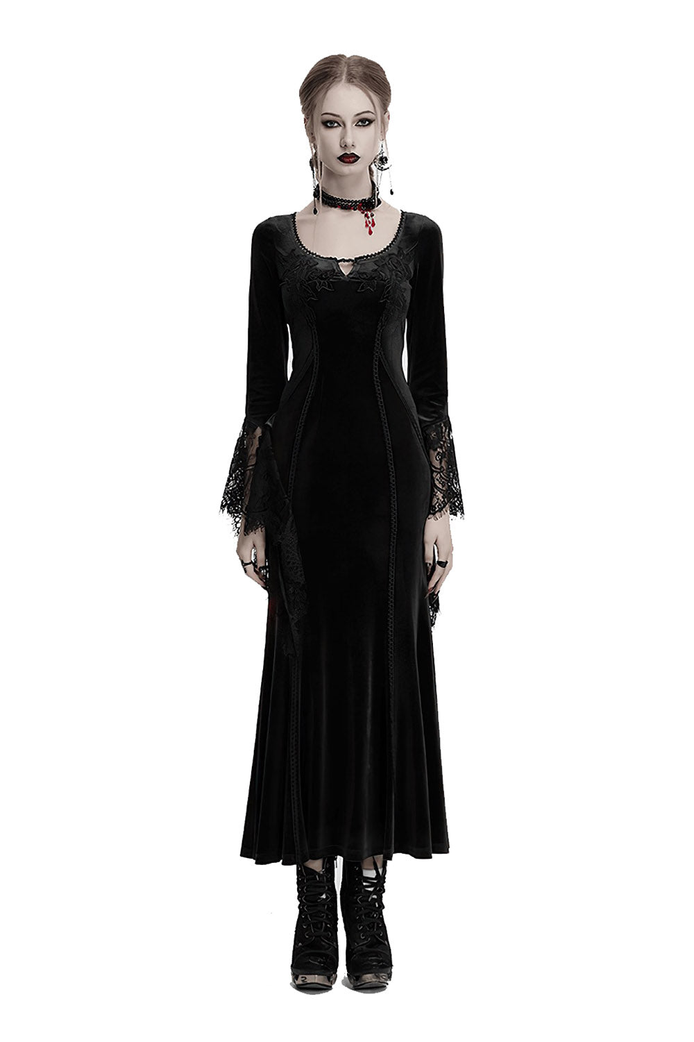 romantic goth velvet gothic gown