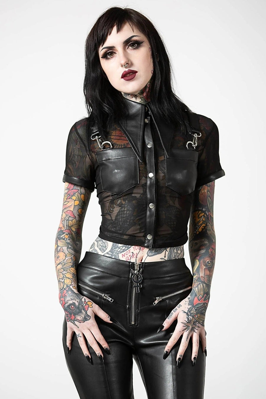 Dark Halo Crop Top - womens tops - VampireFreaks - Killstar