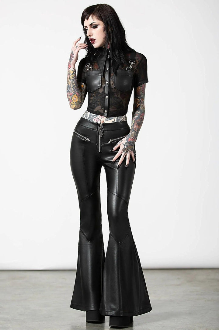 Dark Halo Crop Top - womens tops - VampireFreaks - Killstar