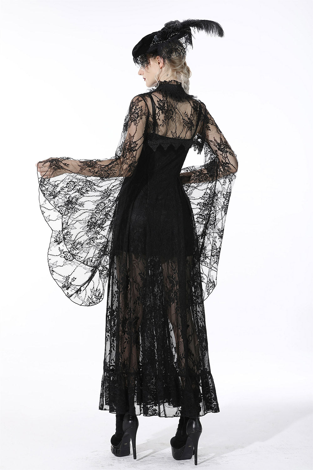 Dark Herbalist Floral Lace Shrug - womens outerwear - VampireFreaks - Dark In Love