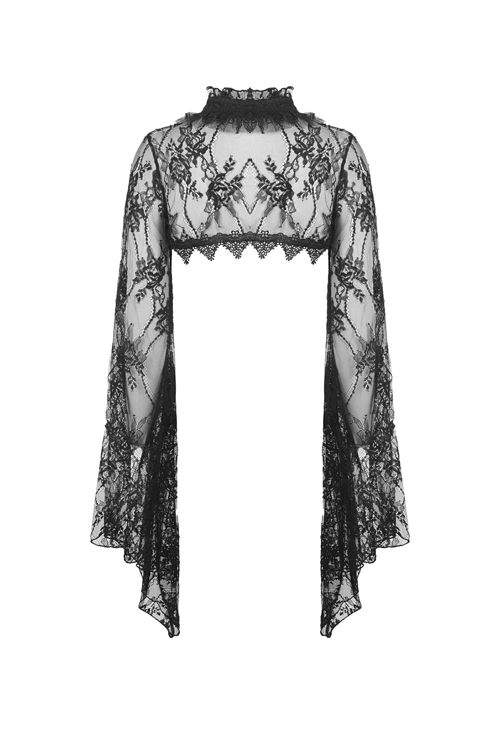 Dark Herbalist Floral Lace Shrug - womens outerwear - VampireFreaks - Dark In Love