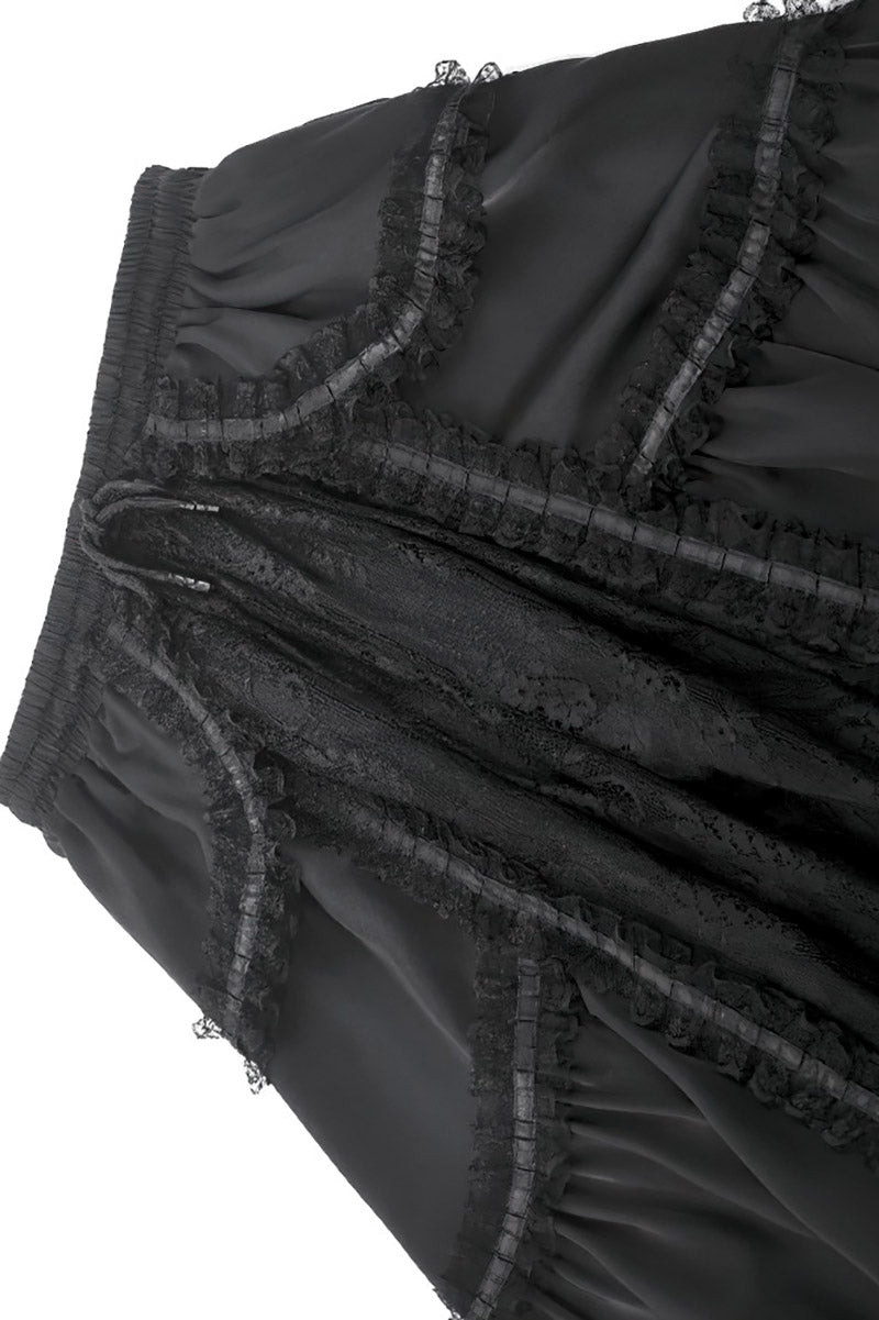 womens romantic goth high-rise skirt