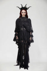 floral lace romantic goth capelet 