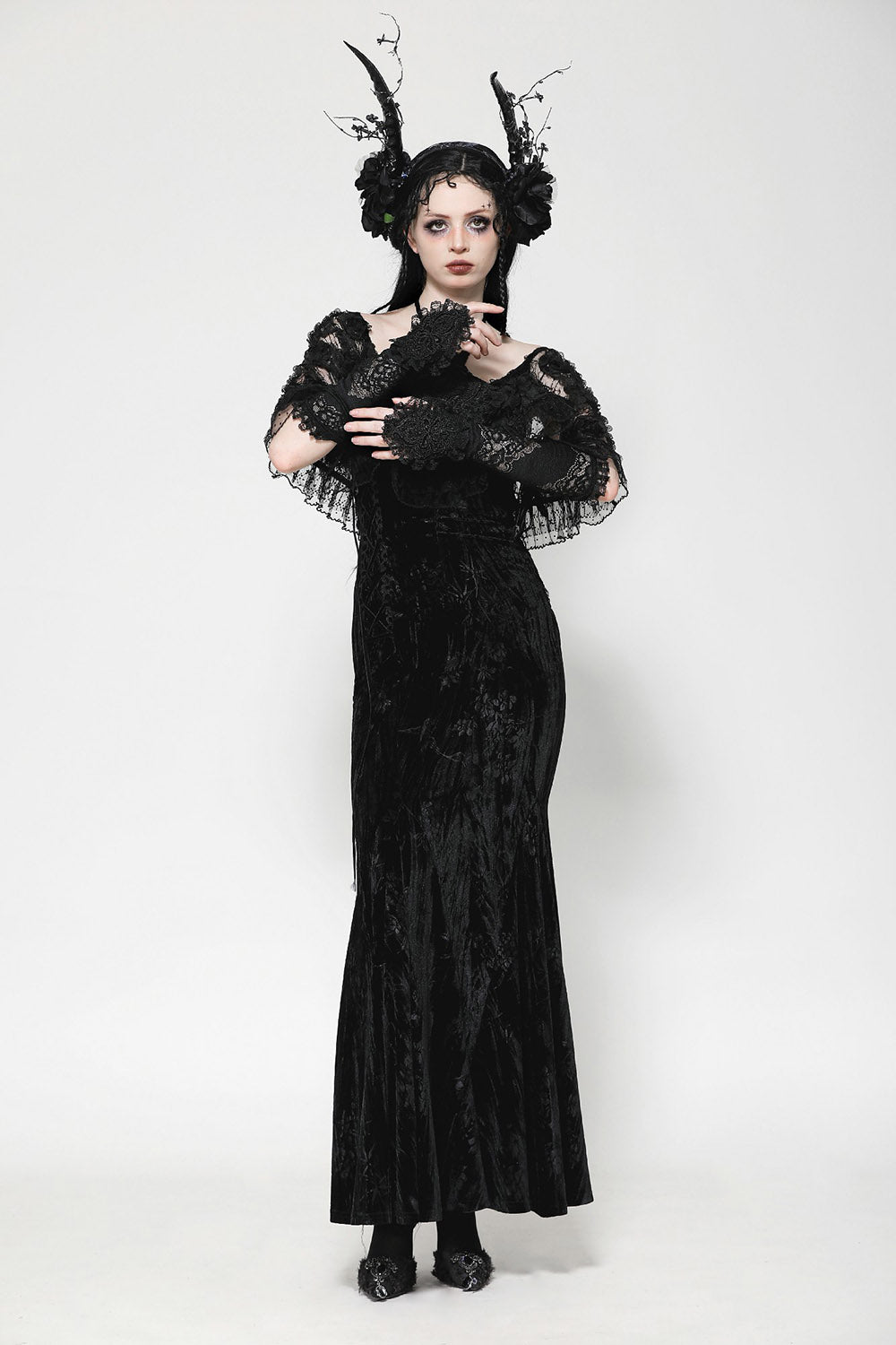 gothic long gloves 