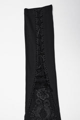 Dark Incantations Embroidered Lace - Up Leggings - womens bottoms - VampireFreaks - Punk Rave