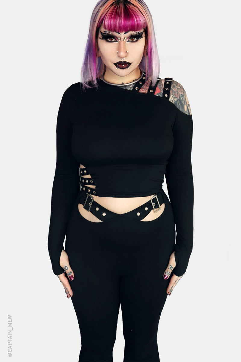 gothic buckled top by forest ink